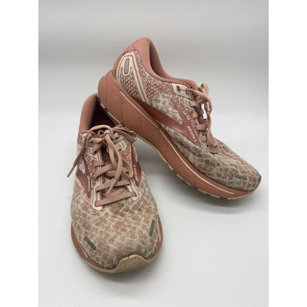 Brooks Ghost 14 Running Shoes Delicacy Brown Coral Cloud Womens 7.5 Medium (B)